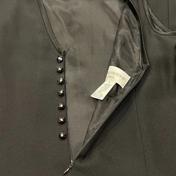 Evan Picone Sleeveless Maxi Dress, NWT, Black, 14 - Picture 4 of 11